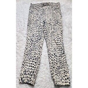 Sofia Vergara Rosa Curvy Ankle Leopard Cotton Stretch Skinny Pants Size 10 32x27